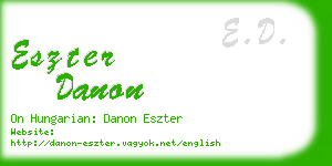 eszter danon business card